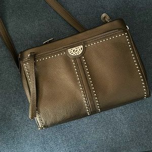 Brighton Jagger Crossbody Organizer in pewter